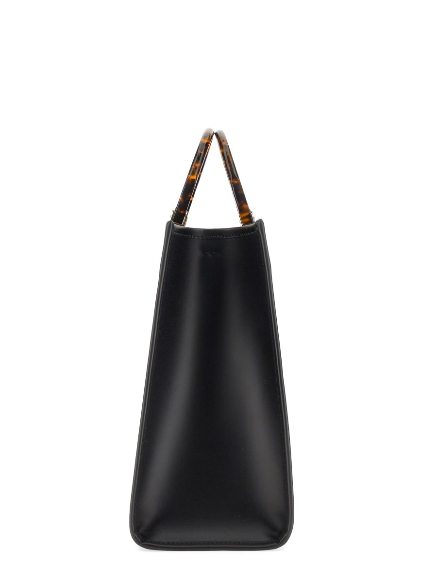 FENDI BORSA SHOPPER SUNSHINE MEDIUM IN PELLE CON STAMPA LOGO