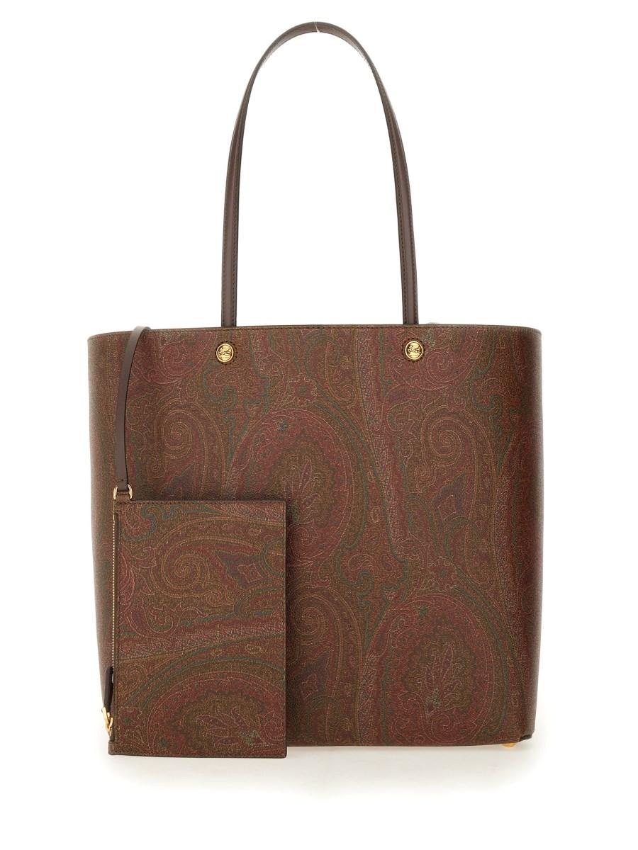 ETRO BORSA SHOPPING CON MOTIVO PAISLEY IN TELA SPALMATA