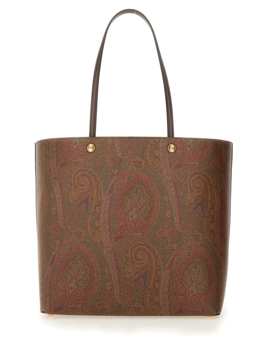 ETRO BORSA SHOPPING CON MOTIVO PAISLEY IN TELA SPALMATA