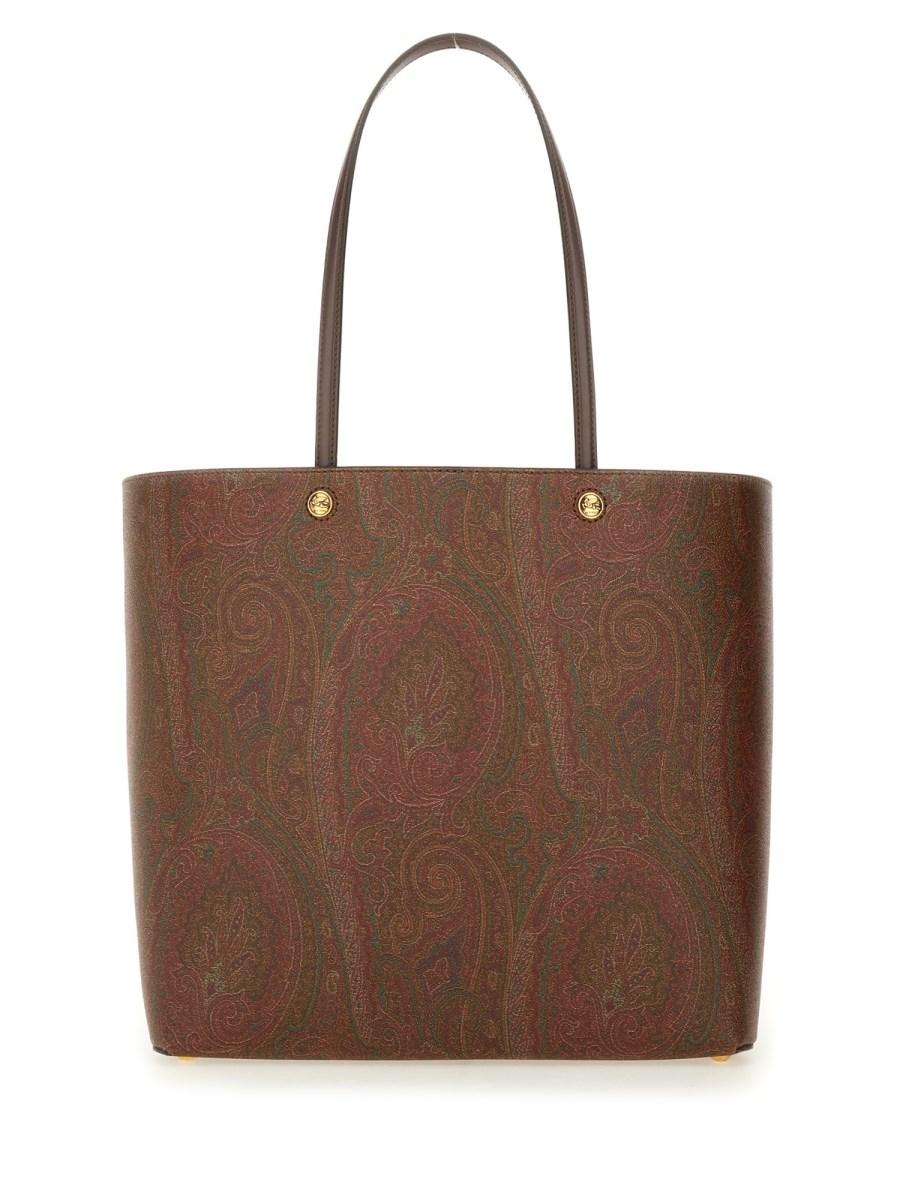 ETRO BORSA SHOPPING CON MOTIVO PAISLEY IN TELA SPALMATA
