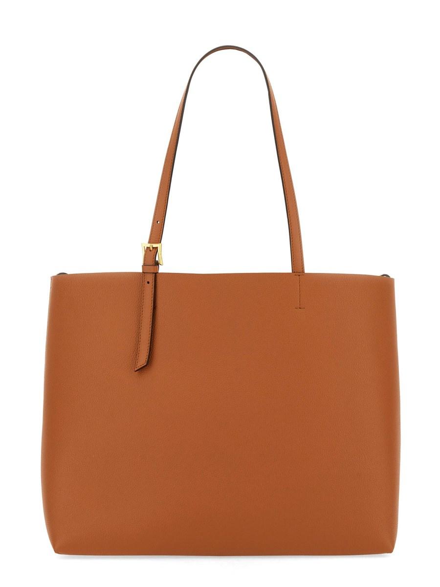 MCM BORSA SHOPPING "HIMMEL" MEDIUM IN PELLE CON LOGO IN RILIEVO