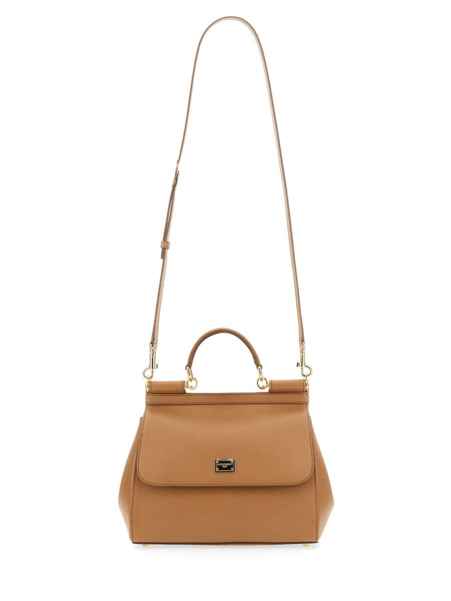 DOLCE & GABBANA BORSA SICILY GRANDE IN PELLE DAUPHINE