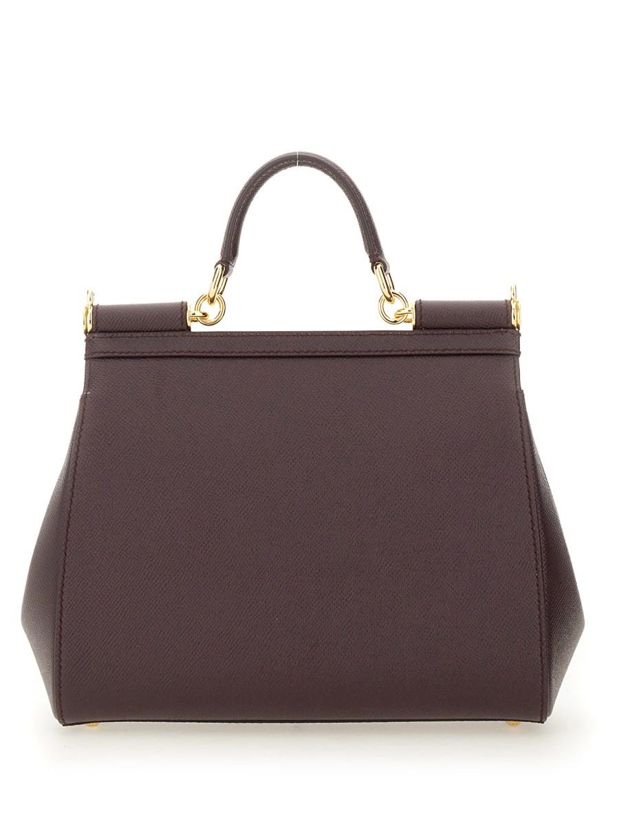 DOLCE & GABBANA BORSA SICILY GRANDE IN PELLE DAUPHINE