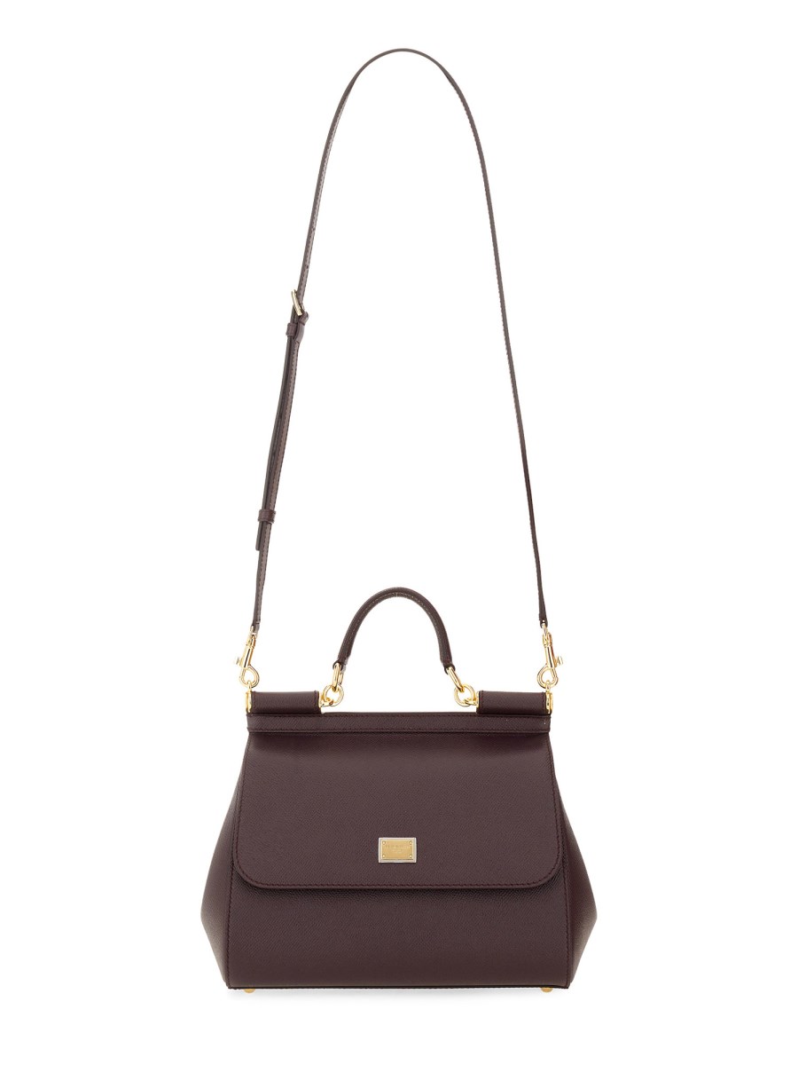 DOLCE & GABBANA BORSA SICILY GRANDE IN PELLE DAUPHINE