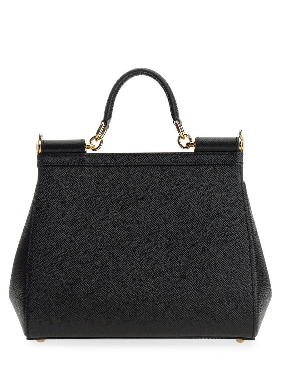DOLCE & GABBANA BORSA "SICILY" GRANDE IN PELLE DAUPHINE