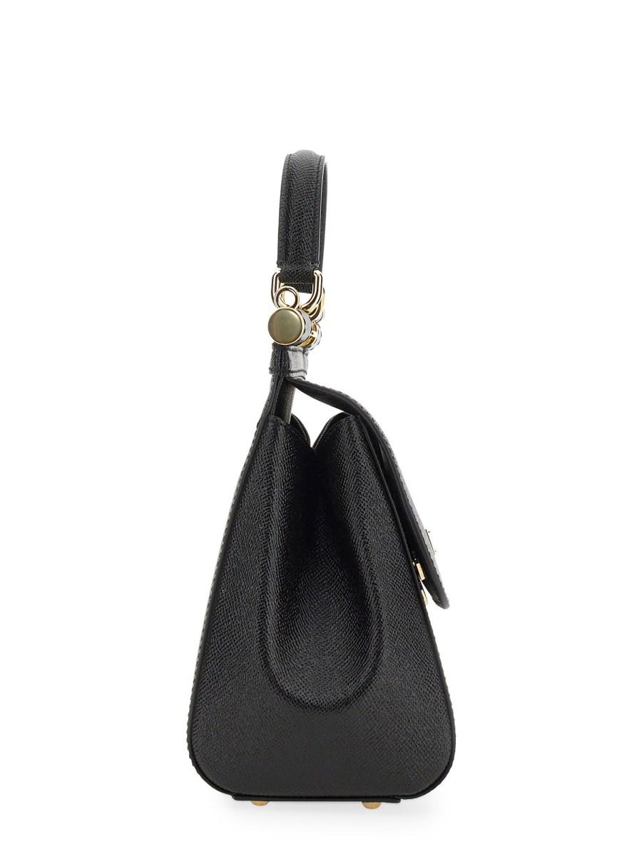 DOLCE & GABBANA BORSA "SICILY" GRANDE IN PELLE DAUPHINE