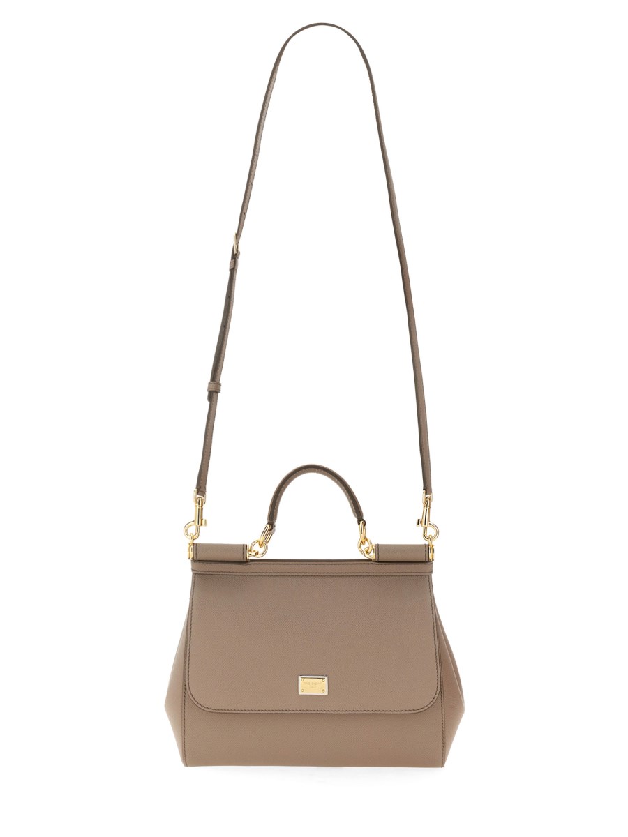 DOLCE & GABBANA BORSA SICILY MEDIUM IN PELLE DAUPHINE