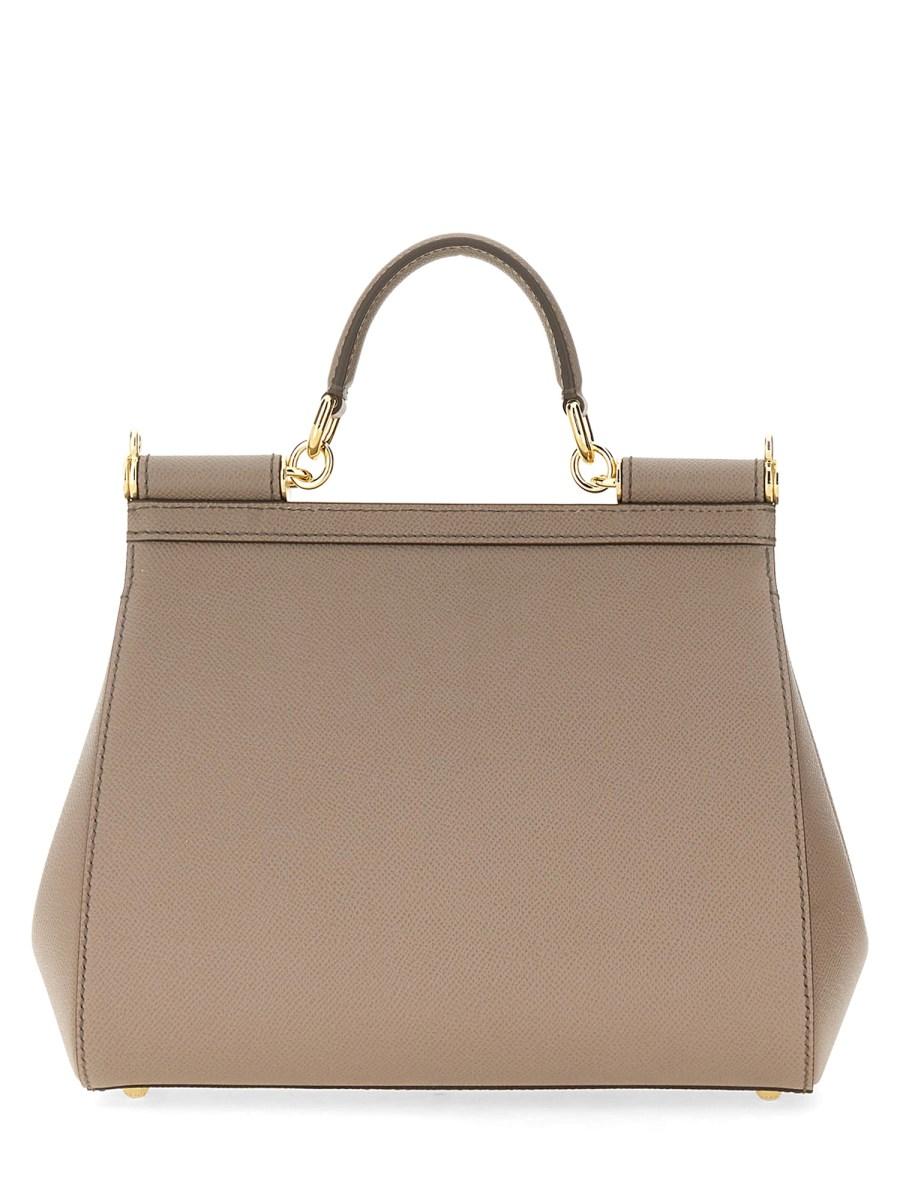 DOLCE & GABBANA BORSA SICILY MEDIUM IN PELLE DAUPHINE