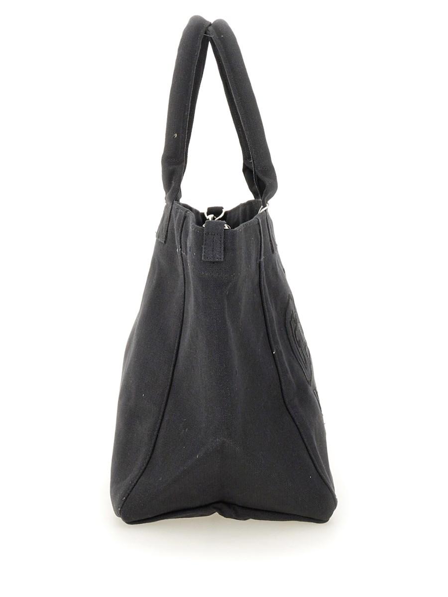 GANNI BORSA SMALL SHOPPER CON LOGO IN TELA DI COTONE