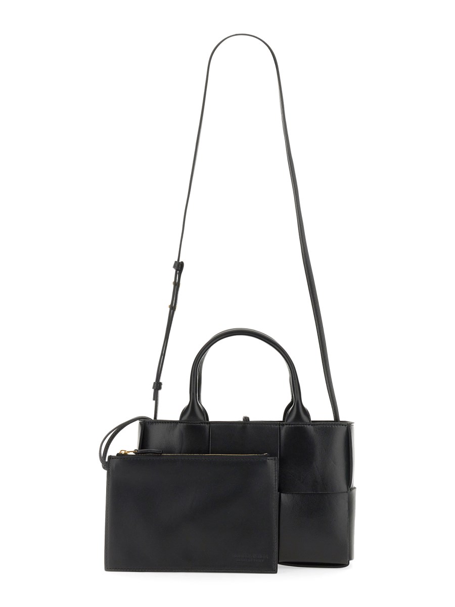 BOTTEGA VENETA BORSA TOTE "ARCO" MINI IN PELLE CON MOTIVO INTRECCIATO