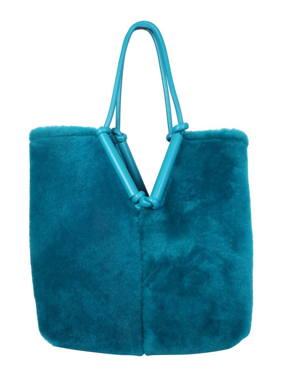 BOTTEGA VENETA BORSA TOTE BOLSTER REVERSIBILE IN SHEARLING