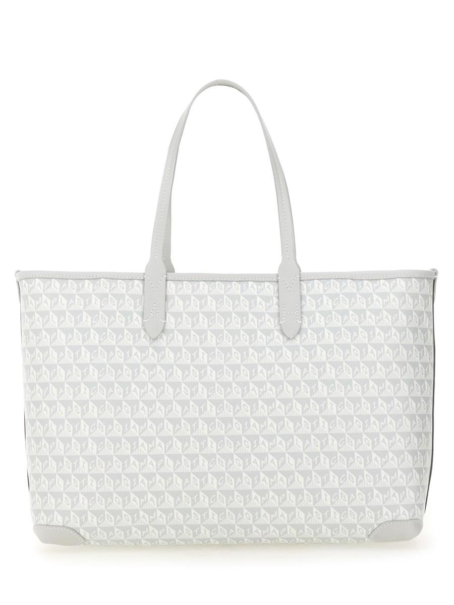 ANYA HINDMARCH BORSA TOTE "I AM A PLASTIC BAG WINK" SMALL CON ZIP