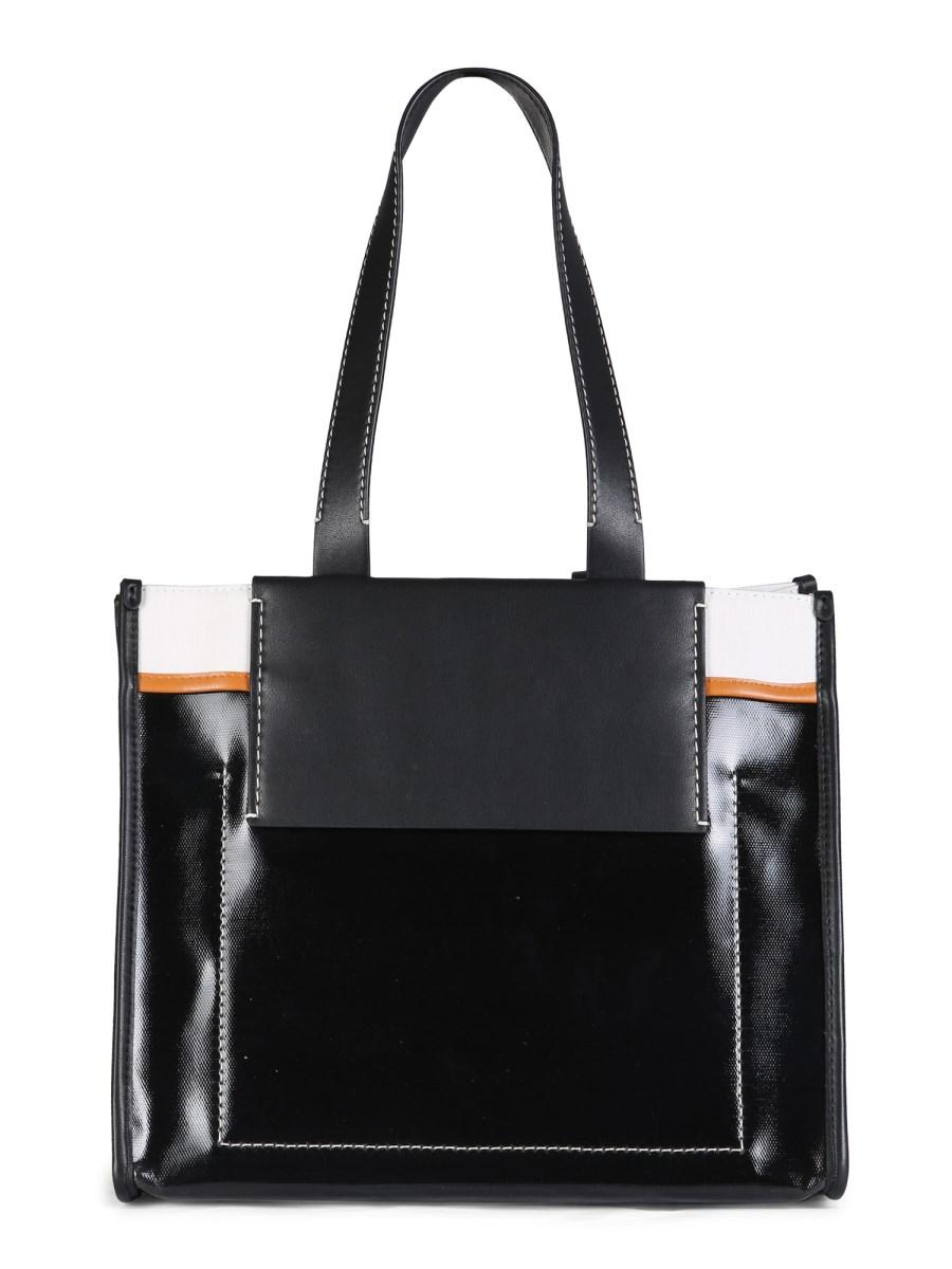 PROENZA SCHOULER WHITE LABEL BORSA TOTE MORRIS IN TELA RIVESTITA