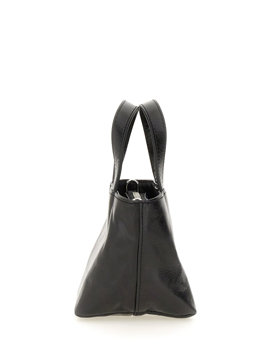 ALEXANDER WANG BORSA TOTE PUNCH MINI IN PELLE VERNICIATA CRAQUELÈ