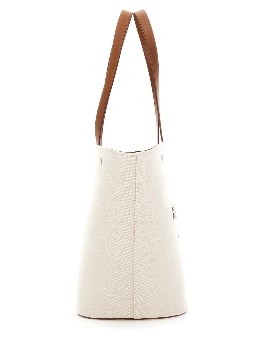 SAINT LAURENT BORSA TOTE RIVE GAUCHE IN TELA E PELLE VINTAGE