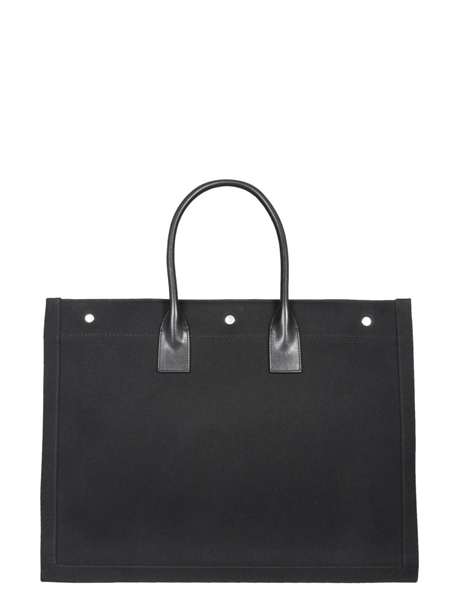 SAINT LAURENT BORSA TOTE RIVE GAUCHE LARGE IN LINO E PELLE