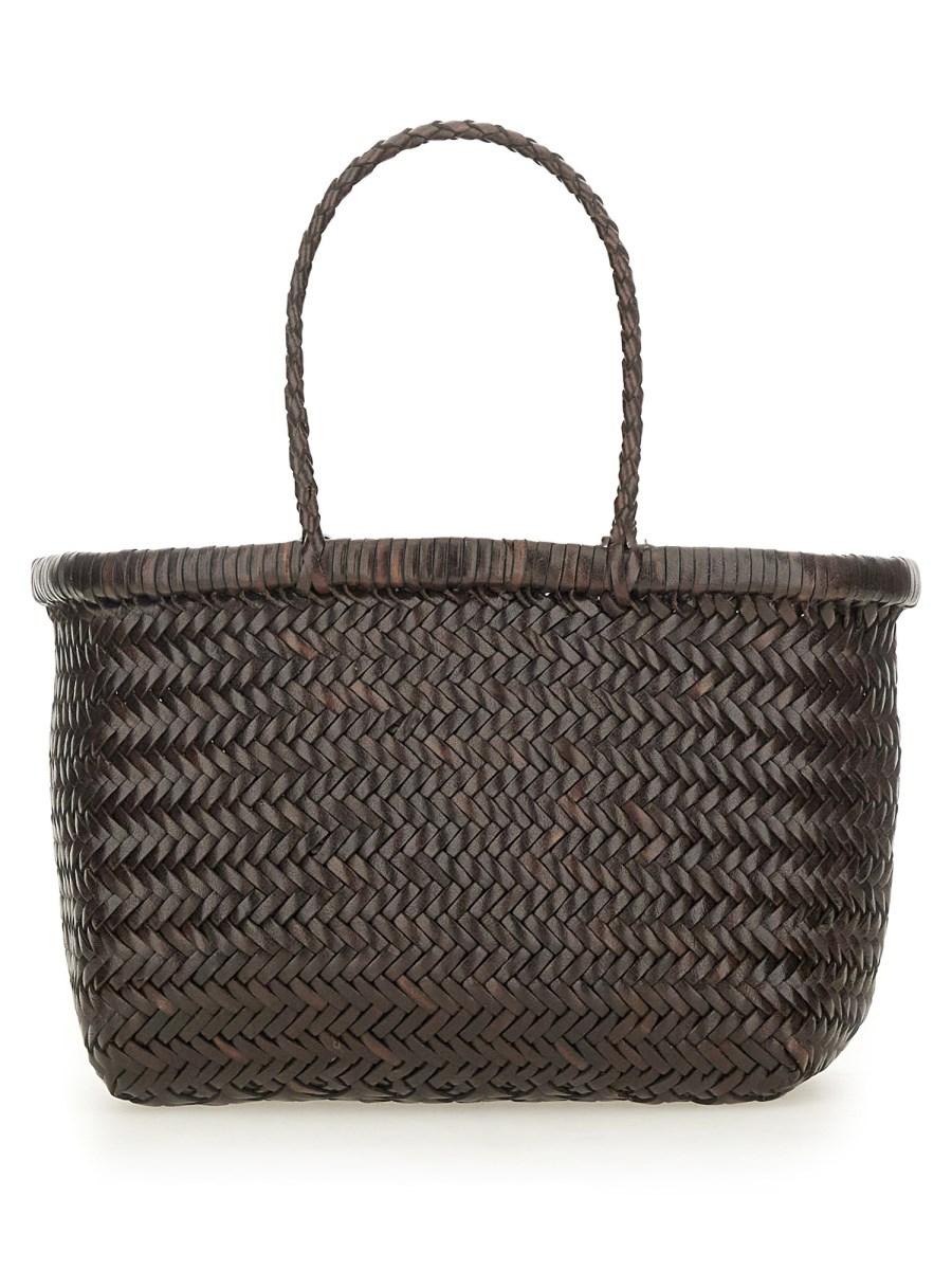 DRAGON DIFFUSION BORSA TRIPLE JUMP MINI IN PELLE INTRECCIATA