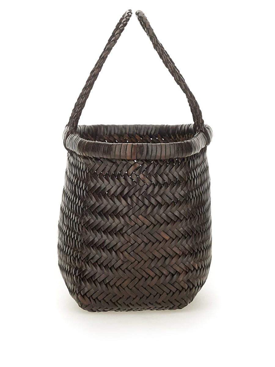 DRAGON DIFFUSION BORSA TRIPLE JUMP MINI IN PELLE INTRECCIATA