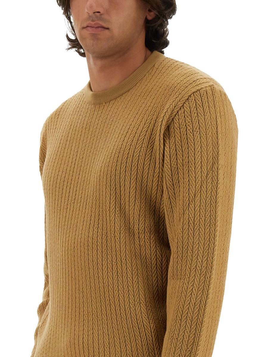 BOSS CAMEL MAGLIA ELDO IN LANA