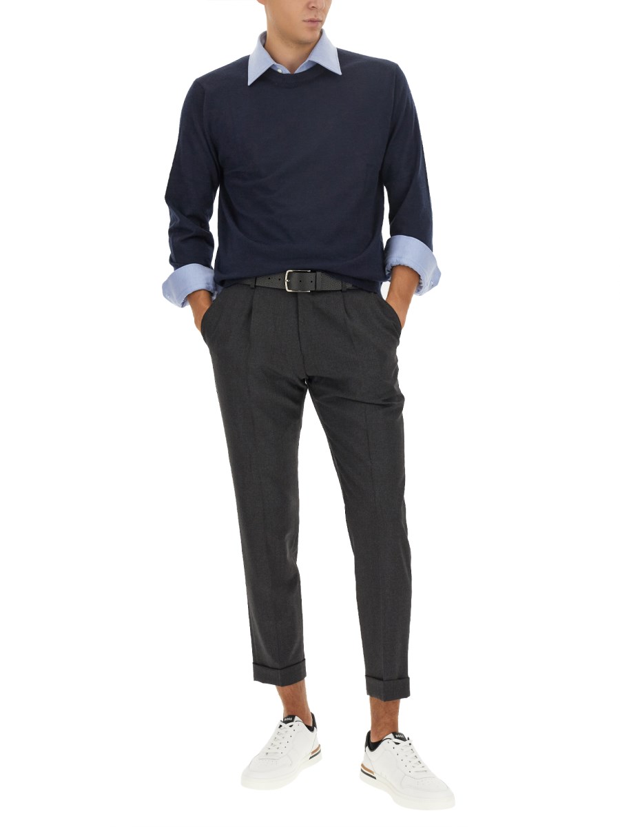 BOSS CAMEL MAGLIA IN COTONE