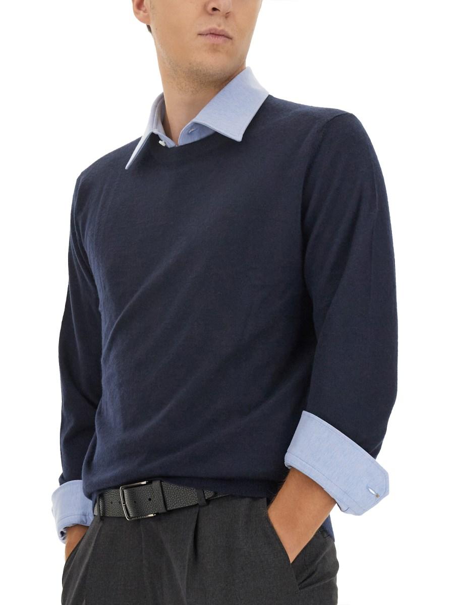 BOSS CAMEL MAGLIA IN COTONE