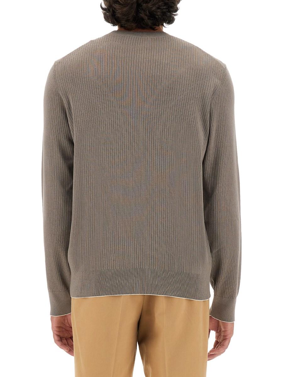 BOSS CAMEL MAGLIA L-DAN IN MISTO SETA