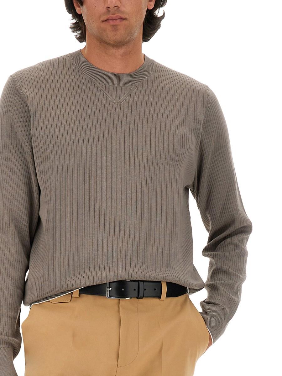 BOSS CAMEL MAGLIA L-DAN IN MISTO SETA