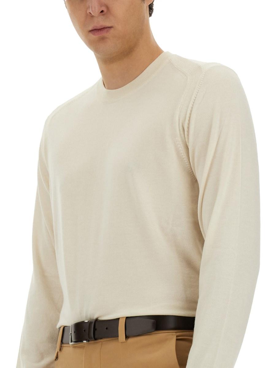 BOSS CAMEL MAGLIA L-OVERO IN LANA