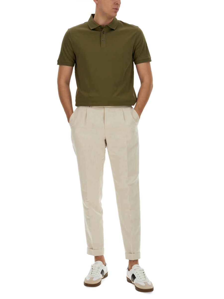 BOSS CAMEL POLO IN COTONE