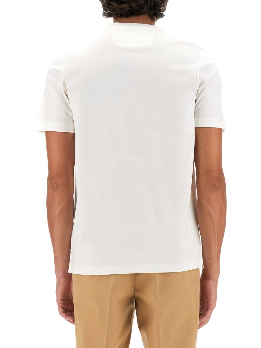 BOSS CAMEL T-SHIRT IN COTONE
