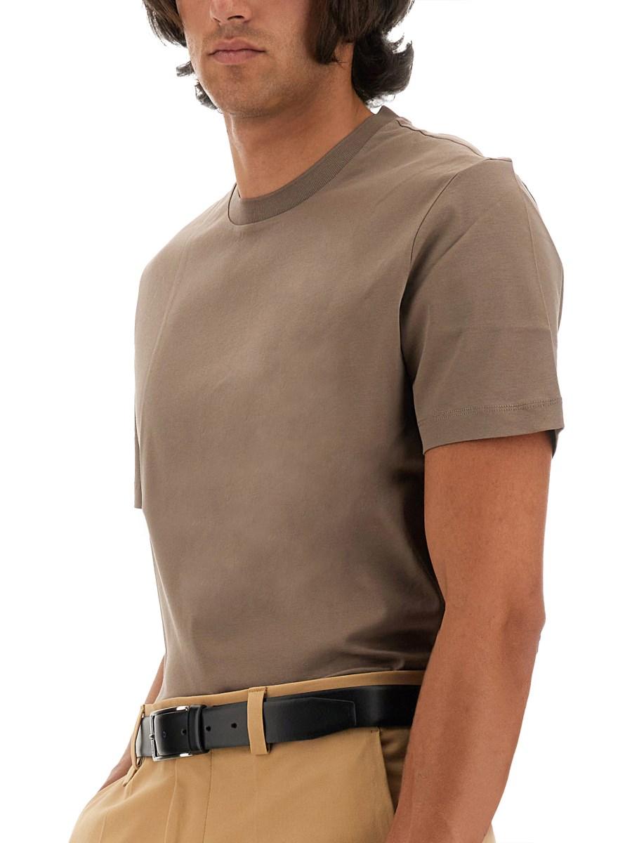 BOSS CAMEL T-SHIRT L-TESAR IN JERSEY DI COTONE