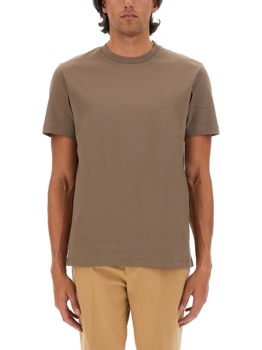 BOSS CAMEL T-SHIRT L-TESAR IN JERSEY DI COTONE