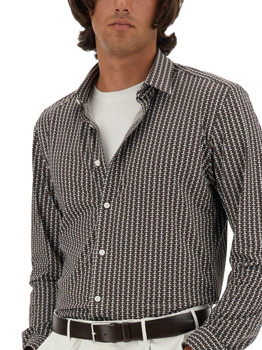 BOSS CAMICIA CON MOTIVO MICRO CHECK