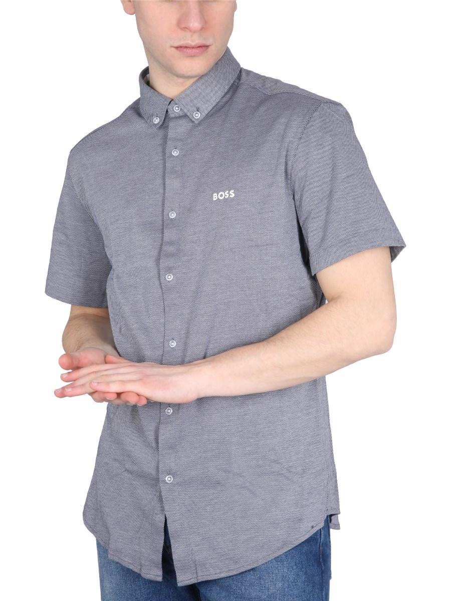 BOSS CAMICIA IN COTONE CON LOGO