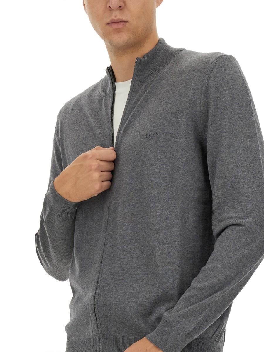 BOSS CARDIGAN BALONSO IN LANA CON ZIP