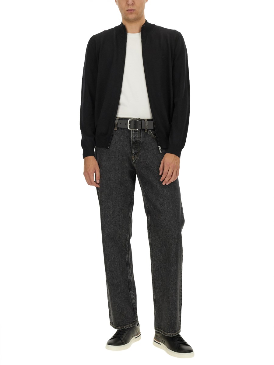 BOSS CARDIGAN "BALONSO" IN LANA CON ZIP