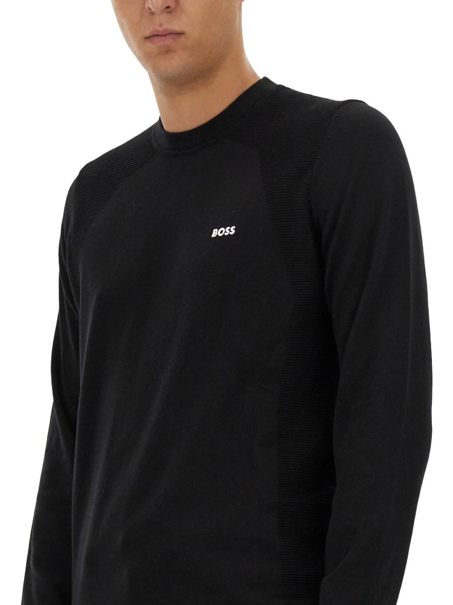 BOSS FELPA IN COTONE CON LOGO