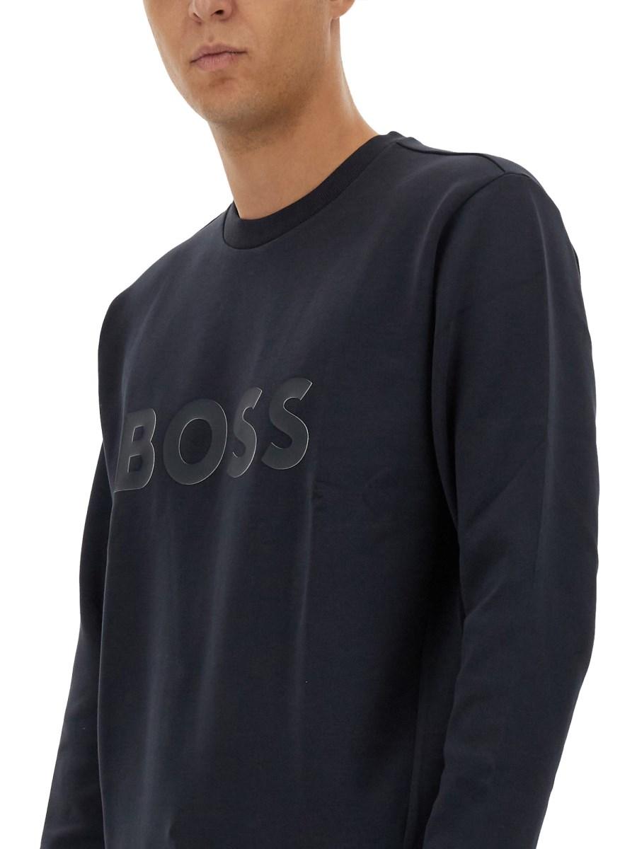 BOSS FELPA IN COTONE CON LOGO
