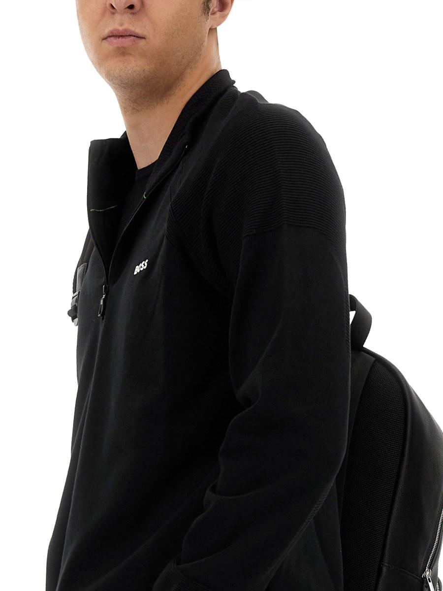 BOSS FELPA IN COTONE CON LOGO