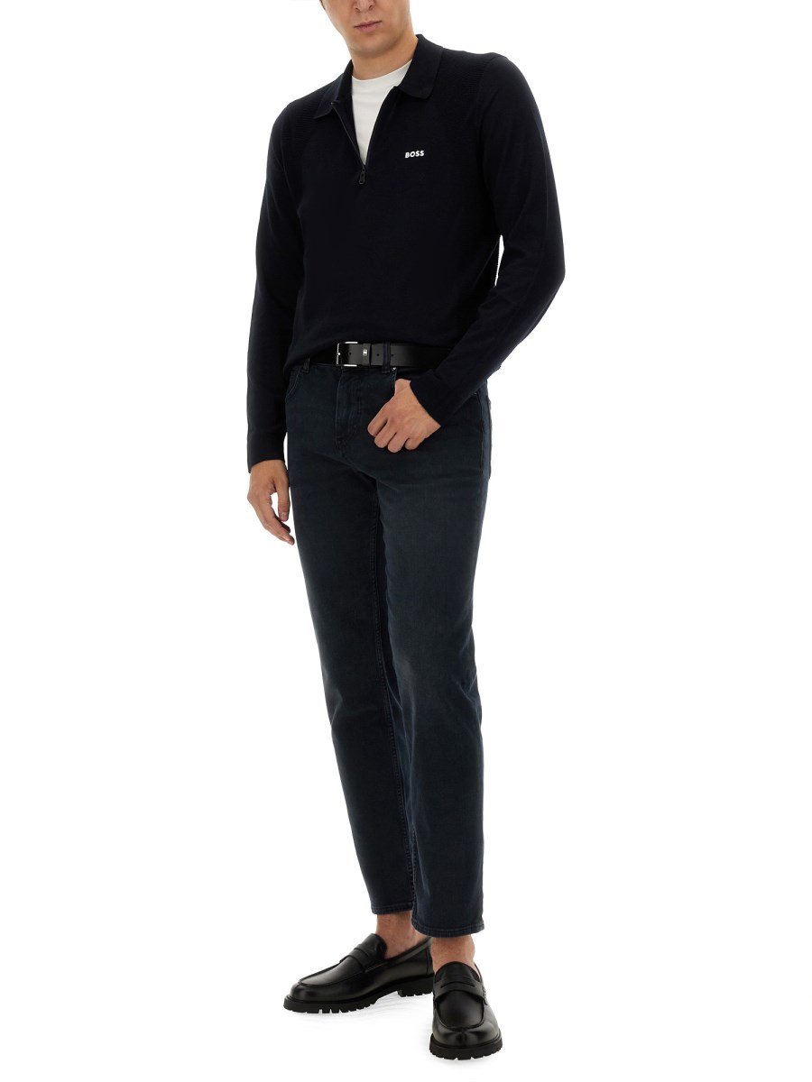BOSS FELPA IN COTONE CON LOGO
