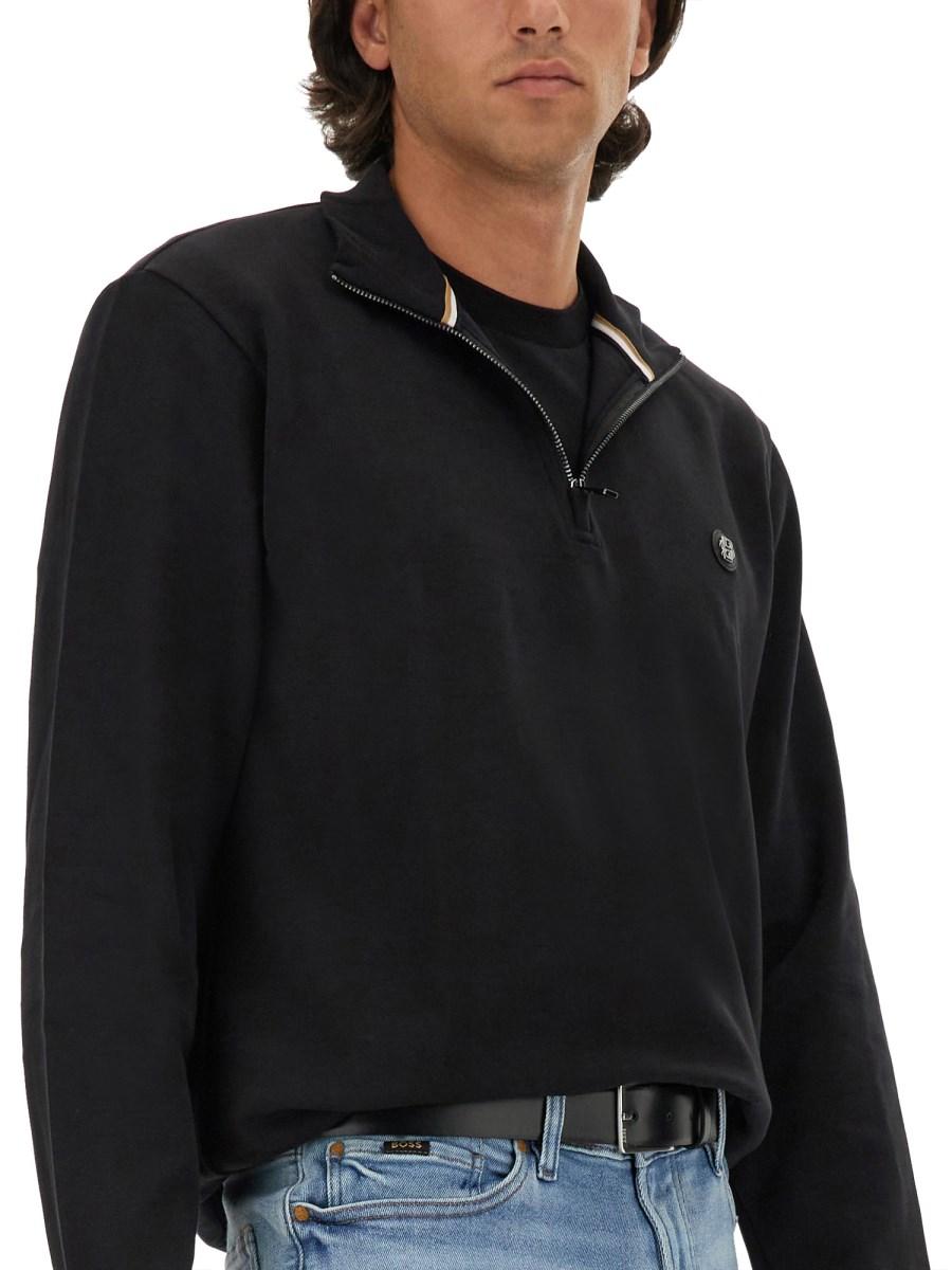 BOSS FELPA IN COTONE CON LOGO
