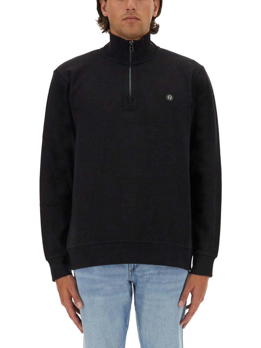 BOSS FELPA IN COTONE CON LOGO