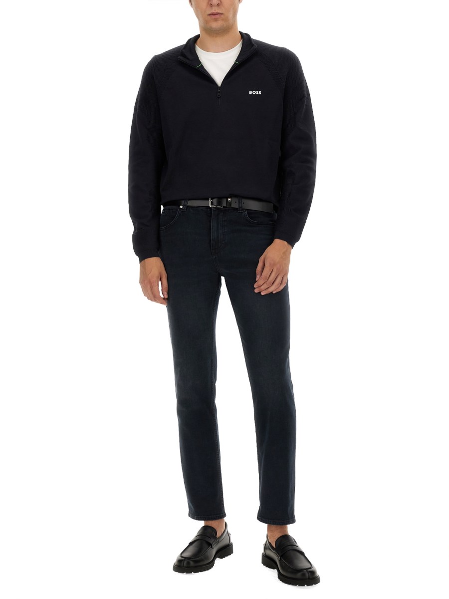 BOSS FELPA IN COTONE CON LOGO