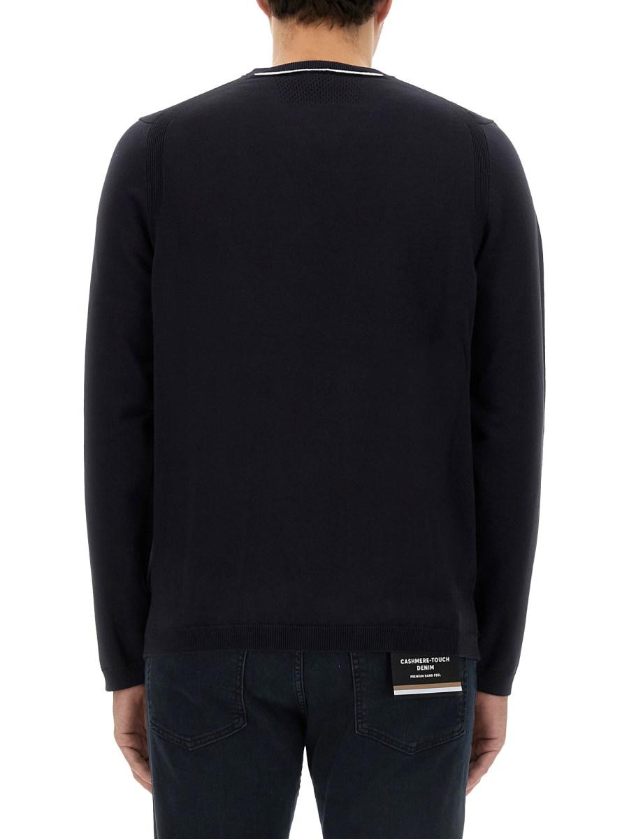 BOSS FELPA IN COTONE CON LOGO