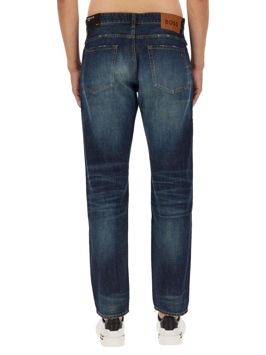 BOSS JEANS REGULAR FIT IN DENIM DI COTONE