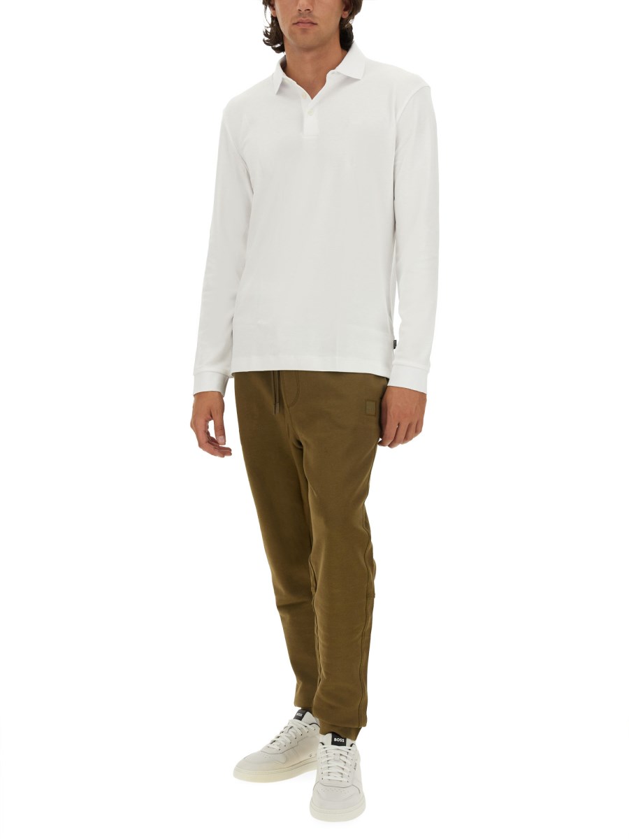 BOSS PANTALONE JOGGING IN FELPA DI COTONE