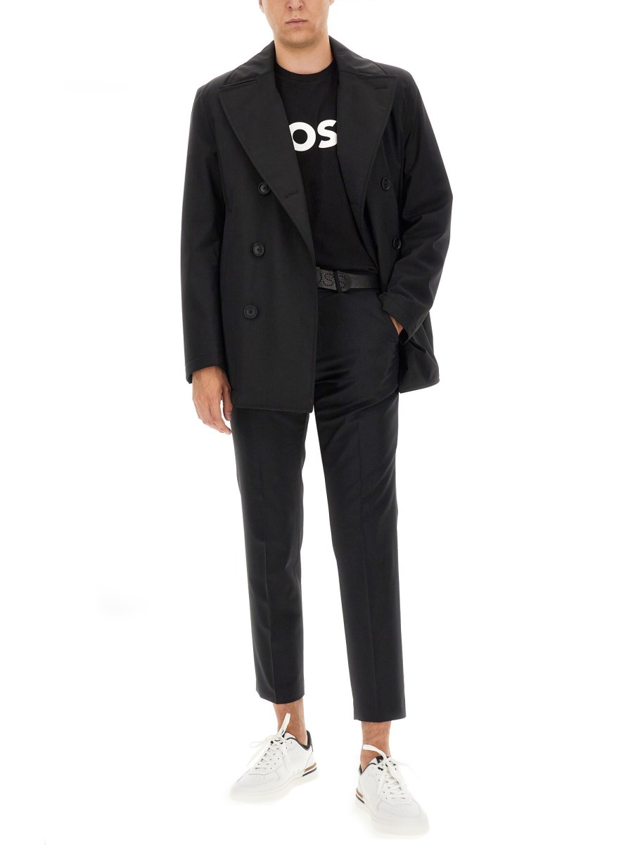 BOSS PANTALONE SLIM FIT IN MISTO LANA