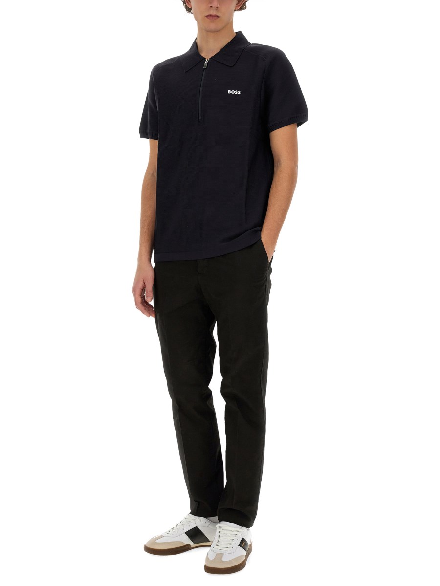 BOSS POLO CON ZIP