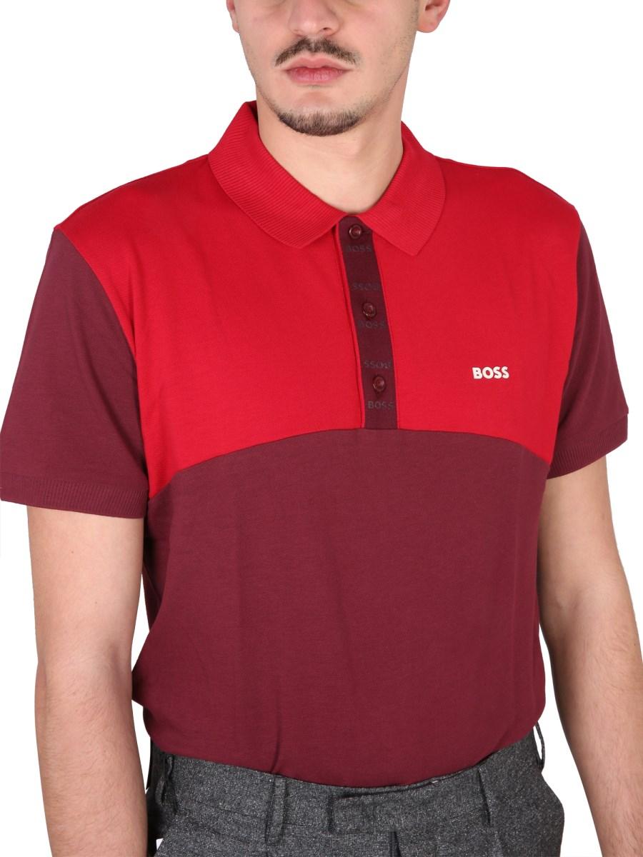 BOSS POLO IN COTONE CON LOGO