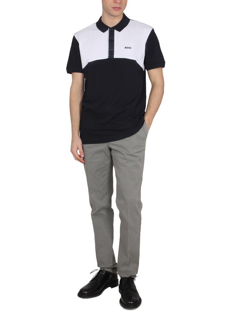 BOSS POLO IN COTONE CON LOGO